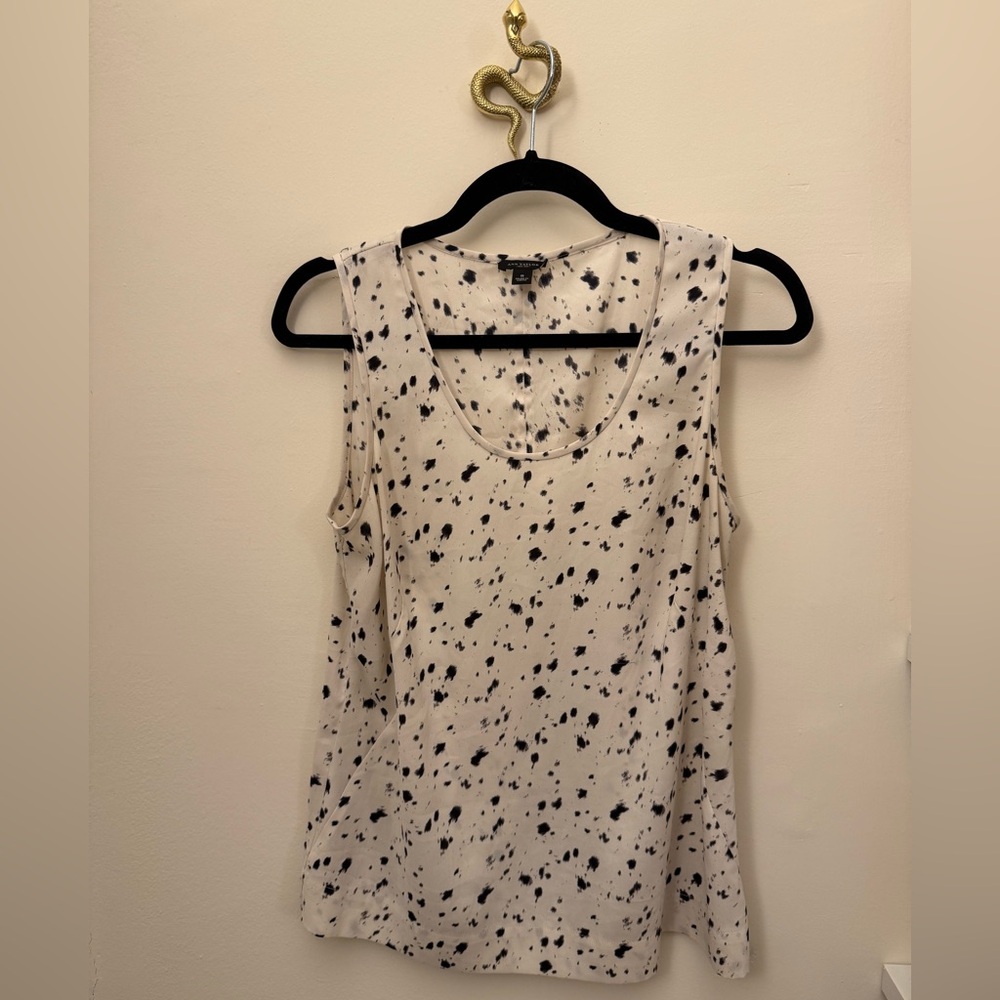 Ann Taylor Black and White Sleeveless Top